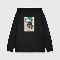 Толстовка детская хлопковая Магическая битва Маки Дзэнин маг, цвет: черный