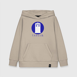 Толстовка детская хлопковая Blue tardis, цвет: миндальный