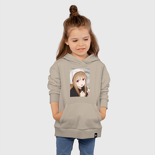 Детская толстовка-худи Волчица и пряности Холо монашка / Миндальный – фото 4