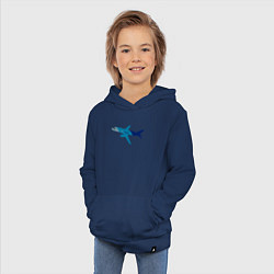 Толстовка детская хлопковая Superjet-100 синий, цвет: тёмно-синий — фото 2