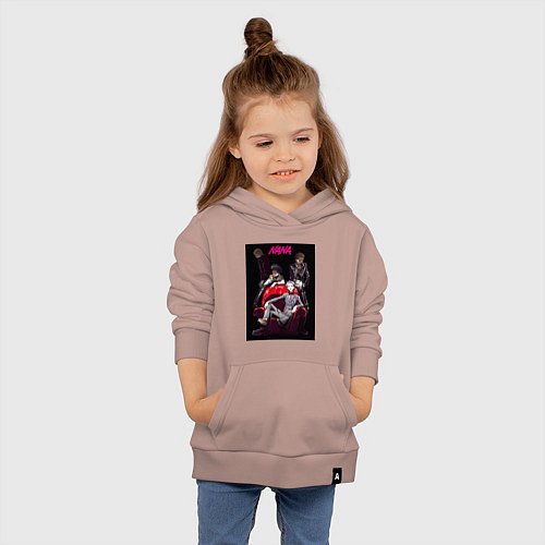 Детская толстовка-худи Нана Осаки группа / Пыльно-розовый – фото 4