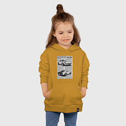 Толстовка детская хлопковая Chevrolet Corvette, цвет: горчичный — фото 2
