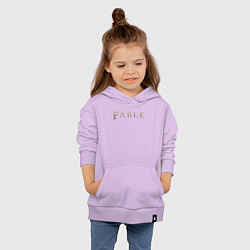 Толстовка детская хлопковая Fable logo, цвет: лаванда — фото 2