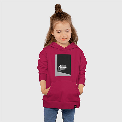 Детская толстовка-худи Porsche 911 легендарный автомобиль / Маджента – фото 4
