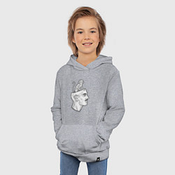 Толстовка детская хлопковая Мартышка в голове, цвет: меланж — фото 2
