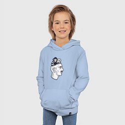Толстовка детская хлопковая Обезьяна в голове, цвет: мягкое небо — фото 2