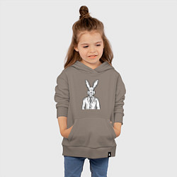 Толстовка детская хлопковая Кролик в костюме, цвет: утренний латте — фото 2