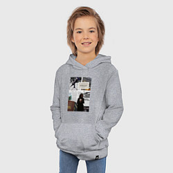Толстовка детская хлопковая Журналист эстетика, цвет: меланж — фото 2