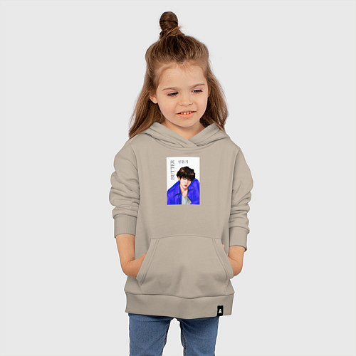 Детская толстовка-худи Мин юнги масло / Миндальный – фото 4