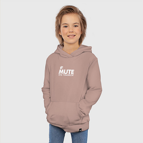 Детская толстовка-худи Depeche Mode - Mute Records / Пыльно-розовый – фото 3