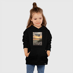 Толстовка детская хлопковая Natalia закат, цвет: черный — фото 2