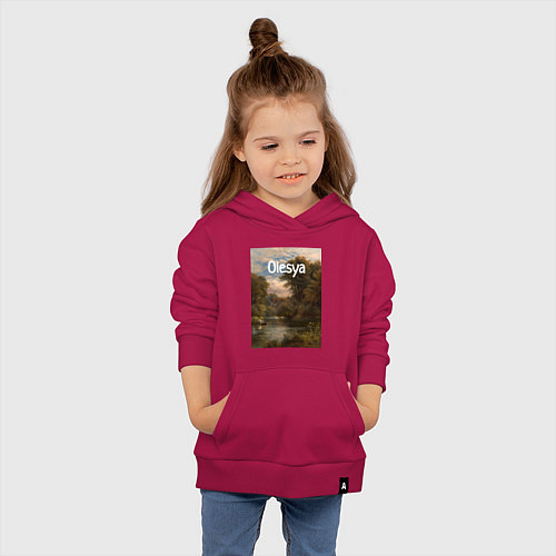 Детская толстовка-худи Olesya река / Маджента – фото 4