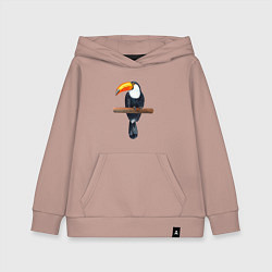 Толстовка детская хлопковая Тукан, цвет: пыльно-розовый