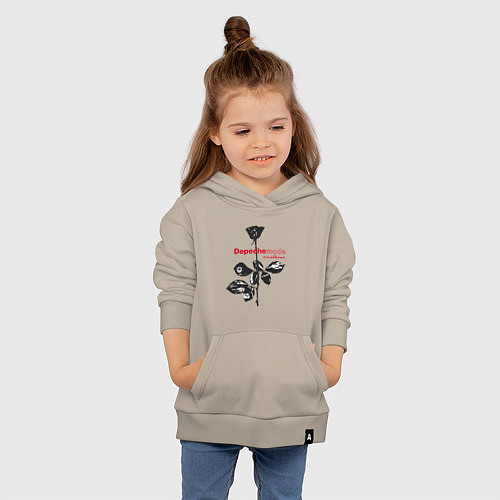 Детская толстовка-худи Depeche Mode - Violator black rose / Миндальный – фото 4