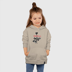 Толстовка детская хлопковая Depeche Mode - Violator black rose, цвет: миндальный — фото 2