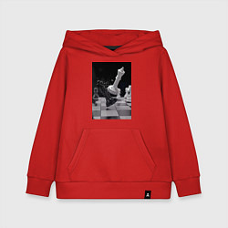 Толстовка детская хлопковая Шахматы эстетика, цвет: красный