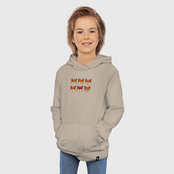 Толстовка детская хлопковая Эмоции лисички, цвет: миндальный — фото 2