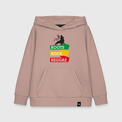 Толстовка детская хлопковая Корни регги, цвет: пыльно-розовый