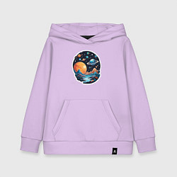 Толстовка детская хлопковая Далеко в космосе планеты, цвет: лаванда