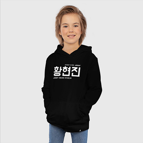 Детская толстовка-худи Хван Хенджин stray kids / Черный – фото 3