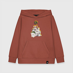 Толстовка детская хлопковая Exo в виде милых зверушек, цвет: кирпичный