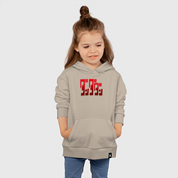 Толстовка детская хлопковая Японское лого, цвет: миндальный — фото 2