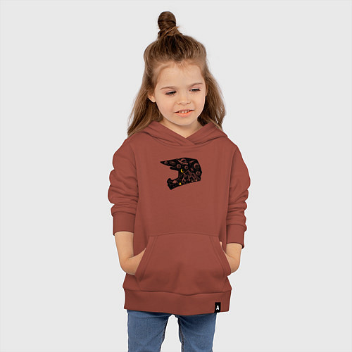 Детская толстовка-худи Космический кемпер / Кирпичный – фото 4