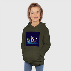 Толстовка детская хлопковая Все эмоции персонажи мультфильм головоломка, цвет: хаки — фото 2