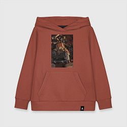 Толстовка детская хлопковая Тыква мистика, цвет: кирпичный