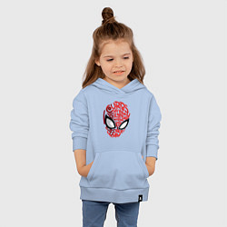 Толстовка детская хлопковая Spider-Man text, цвет: мягкое небо — фото 2