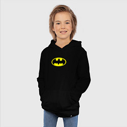 Толстовка детская хлопковая Batman logo, цвет: черный — фото 2