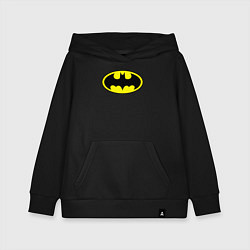 Толстовка детская хлопковая Batman logo, цвет: черный