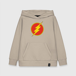 Толстовка детская хлопковая Flash logo, цвет: миндальный