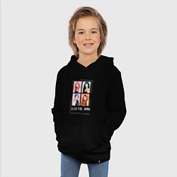 Толстовка детская хлопковая Blackpink 4 colors, цвет: черный — фото 2