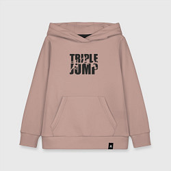 Толстовка детская хлопковая Тройной прыжок, цвет: пыльно-розовый
