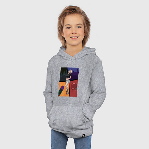 Детская толстовка-худи Breaking / Меланж – фото 3