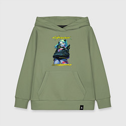 Толстовка детская хлопковая Rebecca - edge runners, цвет: авокадо