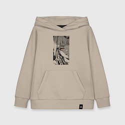 Толстовка детская хлопковая Оранжевоглазая яндере, цвет: миндальный