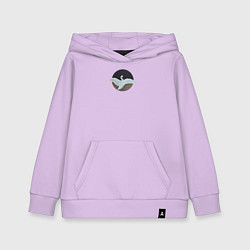 Толстовка детская хлопковая Лебедь расправил крылья, цвет: лаванда