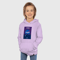 Толстовка детская хлопковая NASA фиолетовый плакат, цвет: лаванда — фото 2