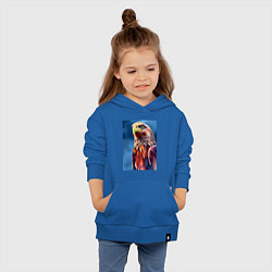 Толстовка детская хлопковая Орел на синем фоне, цвет: синий — фото 2