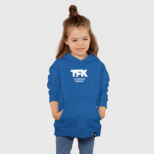 Детская толстовка-худи Thousand Foot Krutch - logo / Синий – фото 4