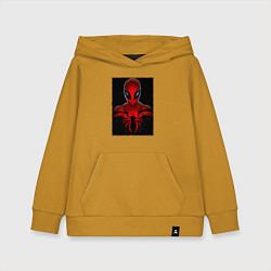 Толстовка детская хлопковая Человек паук майлз моралес, цвет: горчичный