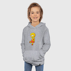 Толстовка детская хлопковая Lisa Simpson, цвет: меланж — фото 2