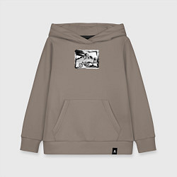 Толстовка детская хлопковая Туры на природе, цвет: утренний латте