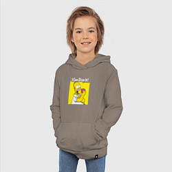 Толстовка детская хлопковая Гомер с пончиком, цвет: утренний латте — фото 2