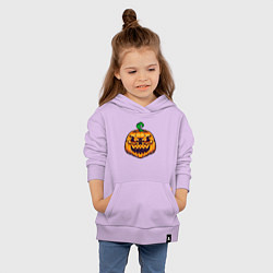 Толстовка детская хлопковая Halloween pumpkin, цвет: лаванда — фото 2