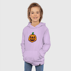 Толстовка детская хлопковая Halloween pumpkin, цвет: лаванда — фото 2