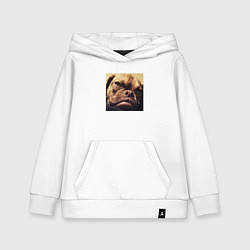 Толстовка детская хлопковая Пес Эрл, цвет: белый