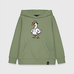 Толстовка детская хлопковая Goose on style, цвет: авокадо